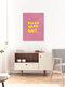 Mockup Wall art featuring hand lettering: simple yellow text conveying a positive message