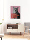 Mockup Wall art by Ania Więcław: stylized cat in retro design with warm colors.