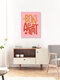 Mockup Wall art by ShowMeMars: hand-painted typography in retro style with pink and orange hues