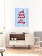 Mockup Wall art featuring colorful typography about sleep in a retro style with striped background.