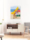 Mockup Illustration by Javiera Hernandez: colorful beach essentials in a lively design