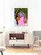 Mockup Wall art by Javiera Hernandez: joyful mother with her son holding a basket of lemons.