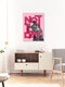 Mockup Wall art featuring a humorous tabby cat design with typographic quote.