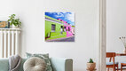 Mockup Fassade in Bo-Kaap, Cape Town, Südafrika – Fotokunst von Eva Stadler als Poster oder Acrylglasbild