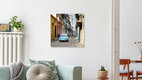 Mockup Blaues Auto in Havanna, Kuba – Fotokunst von Eva Stadler als Poster oder Acrylglasbild