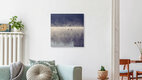 Mockup 2 Gänse auf einem See mit morgendlichem Nebel, Deutschland – Fotokunst von Nadja Jacke als Poster oder Acrylglasbild
