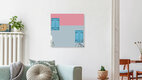 Mockup Wandbild 'Half and Half' – Kunst von Caterina Theoharidou als Poster oder Acrylglasbild