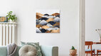 Mockup Wandbild 'Hills' – Kunst von Elisabeth Fredriksson als Poster oder Acrylglasbild