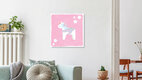 Mockup Wandbild 'dala unicorn' – Kunst von Katherine Blower als Poster oder Acrylglasbild