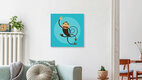 Mockup Wandbild 'Kinderzimmer-Affe – Illustration für Kinder' – Kunst von Pia Kolle als Poster oder Acrylglasbild