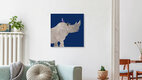 Mockup 'Kids Room Rhinoceros – Illustration for Children' – Wall Art by Pia Kolle as Poster or Acrylic Glass Print