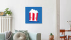 Mockup Wandbild 'Kinderzimmerbild Kawaii Popcorn' – Kunst von Pia Kolle als Poster oder Acrylglasbild