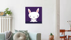 Mockup Wandbild 'Kinderzimmerbild Kawaii Hase' – Kunst von Pia Kolle als Poster oder Acrylglasbild