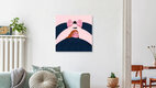 Mockup 'Bird on her Head by Oh.Ofi' – Wall Art by The Artcircle as Poster or Acrylic Glass Print