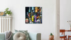 Mockup Bunte Leuchtreklame im Songpa-gu Viertel in Seoul, Südkorea – Fotokunst von Jan Becke als Poster oder Acrylglasbild