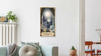 Mockup Wall art featuring a cute ghost playfully interacting with magical props.
