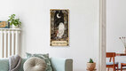 Mockup Wall art by Katherine Blower: Illustration of a high priestess with a cute ghost