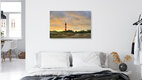 Mockup Leuchtturm auf Amrum bei Sonnenuntergang, Deutschland – Fotokunst von Michael Valjak als Poster oder Acrylglasbild