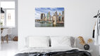 Mockup Brooklyn Bridge with Pier 17 and South Street Seaport, United States – wall art by Melanie Viola as Poster or Acrylic Glass Print