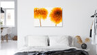 Mockup Gelbe Chrysanthemen in Eis 1, Deutschland – Fotokunst von Marc Heiligenstein als Poster oder Acrylglasbild