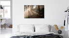 Mockup Dreamy Morning walk through the Forest, Germany – wall art by Johannes Hulsch as Poster or Acrylic Glass Print