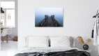 Mockup Steg an einem nebligen Wintermorgen, Deutschland – Fotokunst von Nils Steiner als Poster oder Acrylglasbild