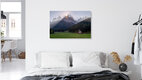 Mockup Sonnenaufgang im Villnösstal, Italien – Fotokunst von Achim Thomae als Poster oder Acrylglasbild