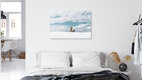 Mockup Winterlandschaft mit einsamer Hütte und Baum, Schweiz – Fotokunst von Thomas Staubli als Poster oder Acrylglasbild