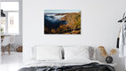 Mockup Autumn fog in the Bode Valley, Germany – wall art by Maximilian Fischer as Poster or Acrylic Glass Print
