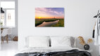 Mockup Fotokunst von Achim Thomae: Leuchtturm Westerheversand am Sonnenaufgang im Nationalpark Wattenmeer