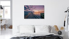 Mockup Fotokunst von Achim Thomae: Sonnenuntergang am Ammersee mit ruhigem Wasser