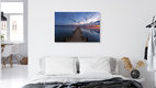 Mockup Sonnenuntergang am Starnberger See mit sanften Wellen und warmen Farben.