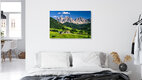 Mockup Photo art by Achim Thomae: summer landscape in Val di Funes with gentle mountains