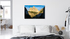 Mockup Fotokunst von Martin Wasilewski: Tre Cime im sanften Licht eines Sommerabends