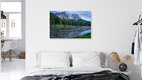 Mockup Fotokunst von Martin Wasilewski: ruhiger Sommerabend am Lago Antorno in den Dolomiten