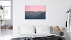 Mockup Photo art featuring soft colors and mountain silhouettes at dusk