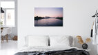Mockup Fotokunst von Ben Hammer: Sonnenuntergang über dem Rhein in Köln