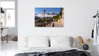 Mockup Photo art by Achim Thomae: View of Watzmann in morning fog from Berchtesgaden