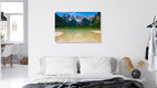 Mockup Photo art by Martin Wasilewski: summer landscape at Lake Duerrensee with mountains in the background