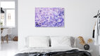 Mockup Fotokunst von Nadja Jacke: abstrakte Darstellung von lila Hortensienblüten
