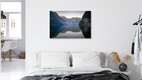 Mockup Morning scene at Lake Königssee with gentle misty clouds.