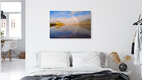 Mockup Photo art by Achim Thomae: fog bow over the Dolomites in soft golden hour light