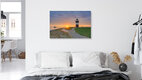 Mockup Photo art by Michael Valjak: Kleiner Preuße lighthouse at sunset in Wremen