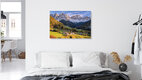 Mockup Beautiful landscape with autumn colors in Funes Valley, South Tyrol