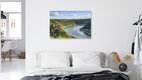 Mockup Photo art by Michael Valjak: Burg Katz and the Rhine Loop near Sankt Goarshausen