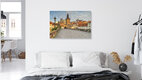 Mockup Photo art by Michael Valjak: picturesque view of Prague's Lesser Town by the Vltava River.