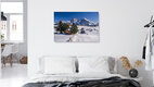 Mockup Photo art by Achim Thomae: autumn landscape with snow-covered mountains and larches