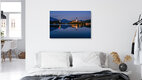 Mockup Sunset at Lake Bled in Slovenia with reflecting water and gentle hills