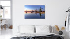 Mockup Photo art by Achim Thomae: Windmills at blue hour by the river