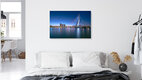 Mockup Photo art by Achim Thomae: Erasmus Bridge in Rotterdam at blue hour